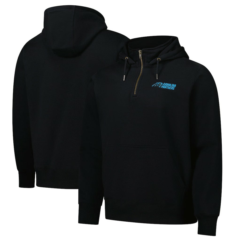 Carolina Panthers Dunbrooke Unisex Defender Quarter-Zip Hoodie - Black Hoodies