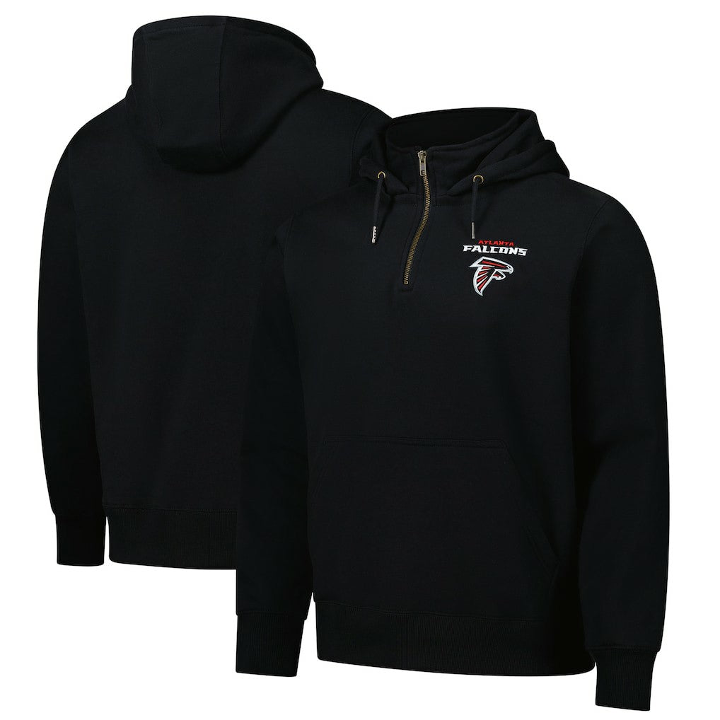 Atlanta Falcons Dunbrooke Unisex Defender Quarter-Zip Hoodie - Black Hoodies