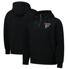 Atlanta Falcons Dunbrooke Unisex Defender Quarter-Zip Hoodie - Black Hoodies