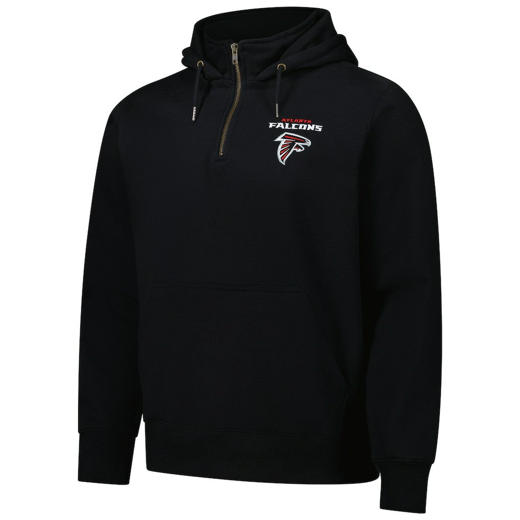 Atlanta Falcons Dunbrooke Unisex Defender Quarter-Zip Hoodie - Black Hoodies