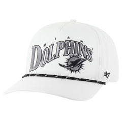 Miami Dolphins '47 Wave Speckle Hitch Rope Adjustable Hat - White Hats