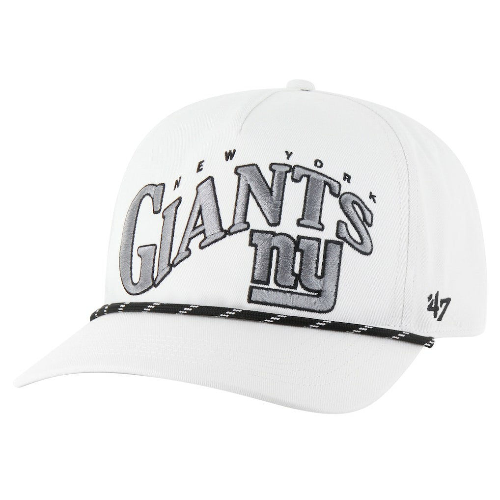 New York Giants '47 Wave Speckle Hitch Rope Adjustable Hat - White Hats