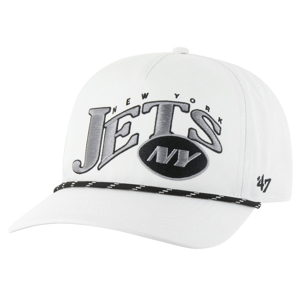 New York Jets '47 Wave Speckle Hitch Rope Adjustable Hat - White Hats