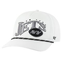 New York Jets '47 Wave Speckle Hitch Rope Adjustable Hat - White Hats