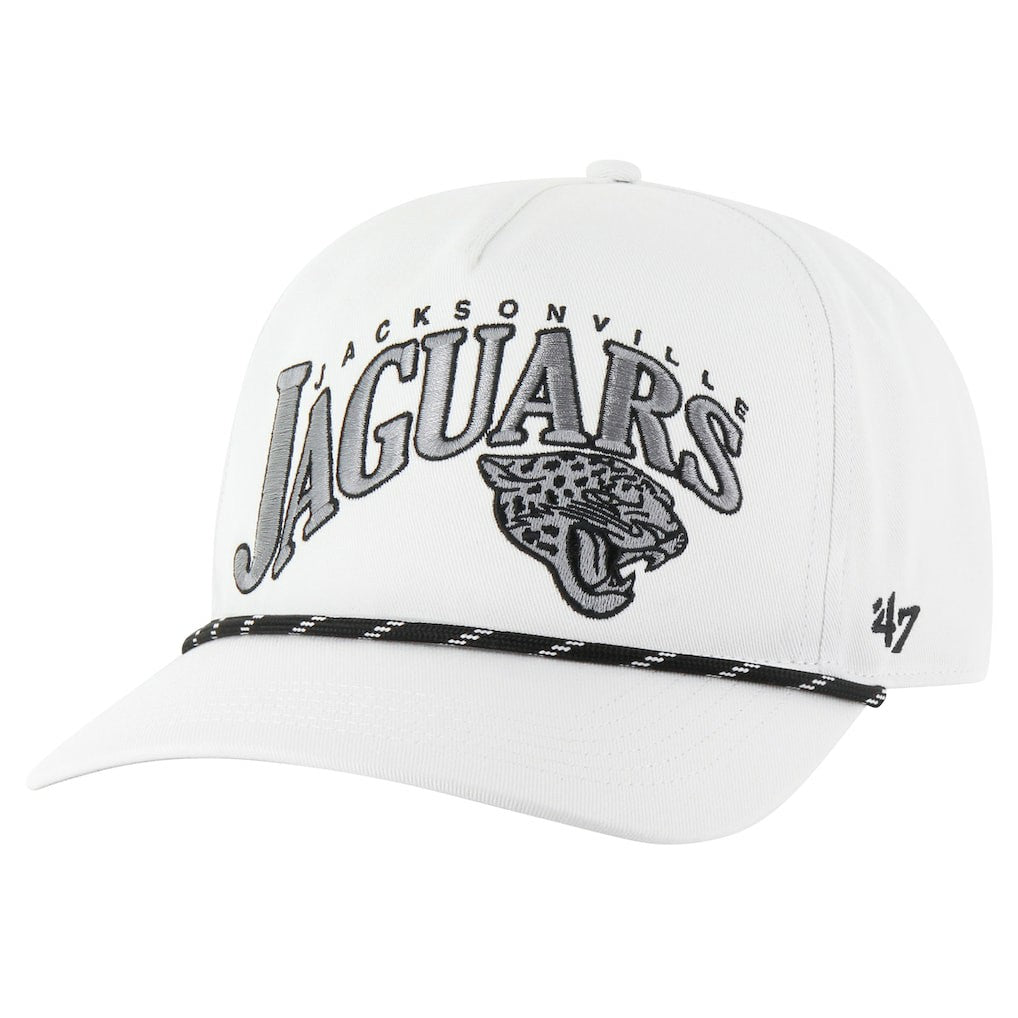 Jacksonville Jaguars '47 Wave Speckle Hitch Rope Adjustable Hat - White Hats