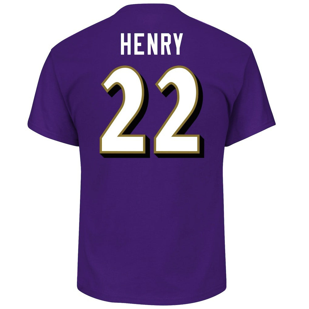 Derrick Henry Baltimore Ravens Big & Tall Player Name & Number T-Shirt - Purple T-shirts