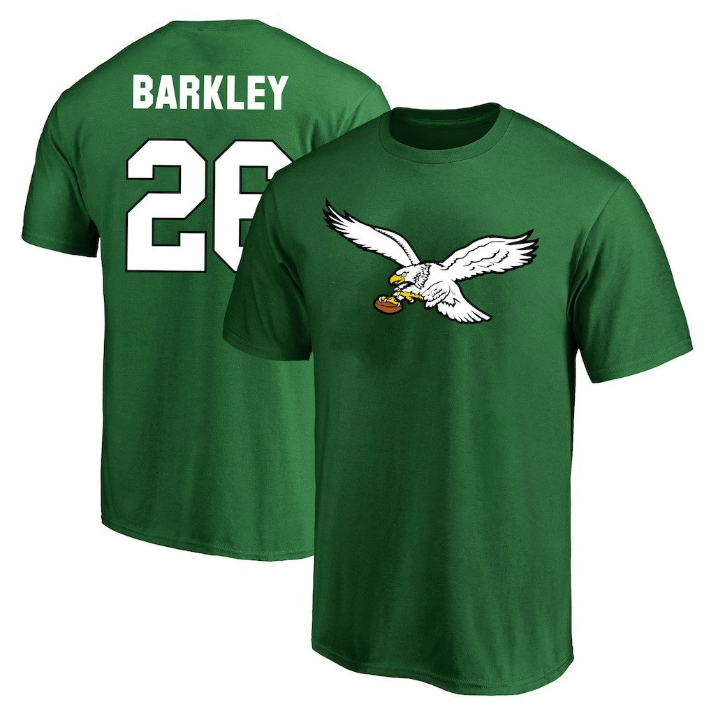 Saquon Barkley Philadelphia Eagles Big & Tall Player Name & Number T-Shirt - Kelly Green T-shirts