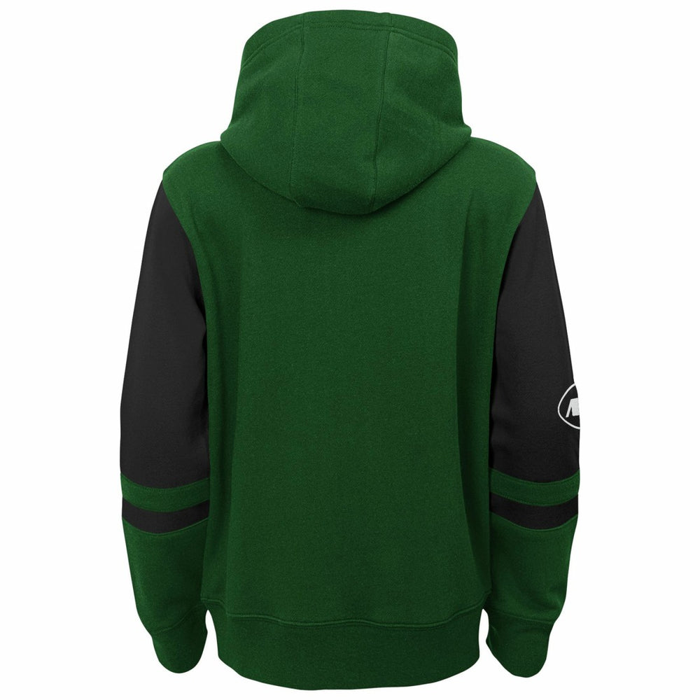 New York Jets Youth Stadium Color-Block Full-Zip Hoodie - Green Hoodies