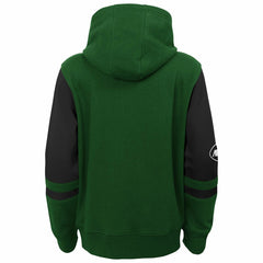 New York Jets Youth Stadium Color-Block Full-Zip Hoodie - Green Hoodies