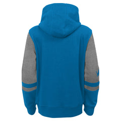 Detroit Lions Youth Stadium Color-Block Full-Zip Hoodie - Blue Hoodies