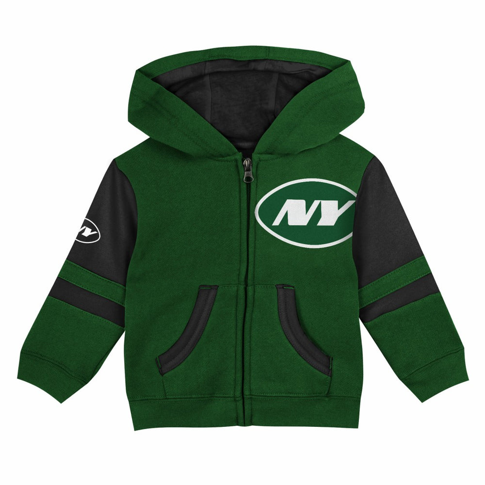 New York Jets Preschool Stadium Color Block Full-Zip Hoodie - Green Hoodies