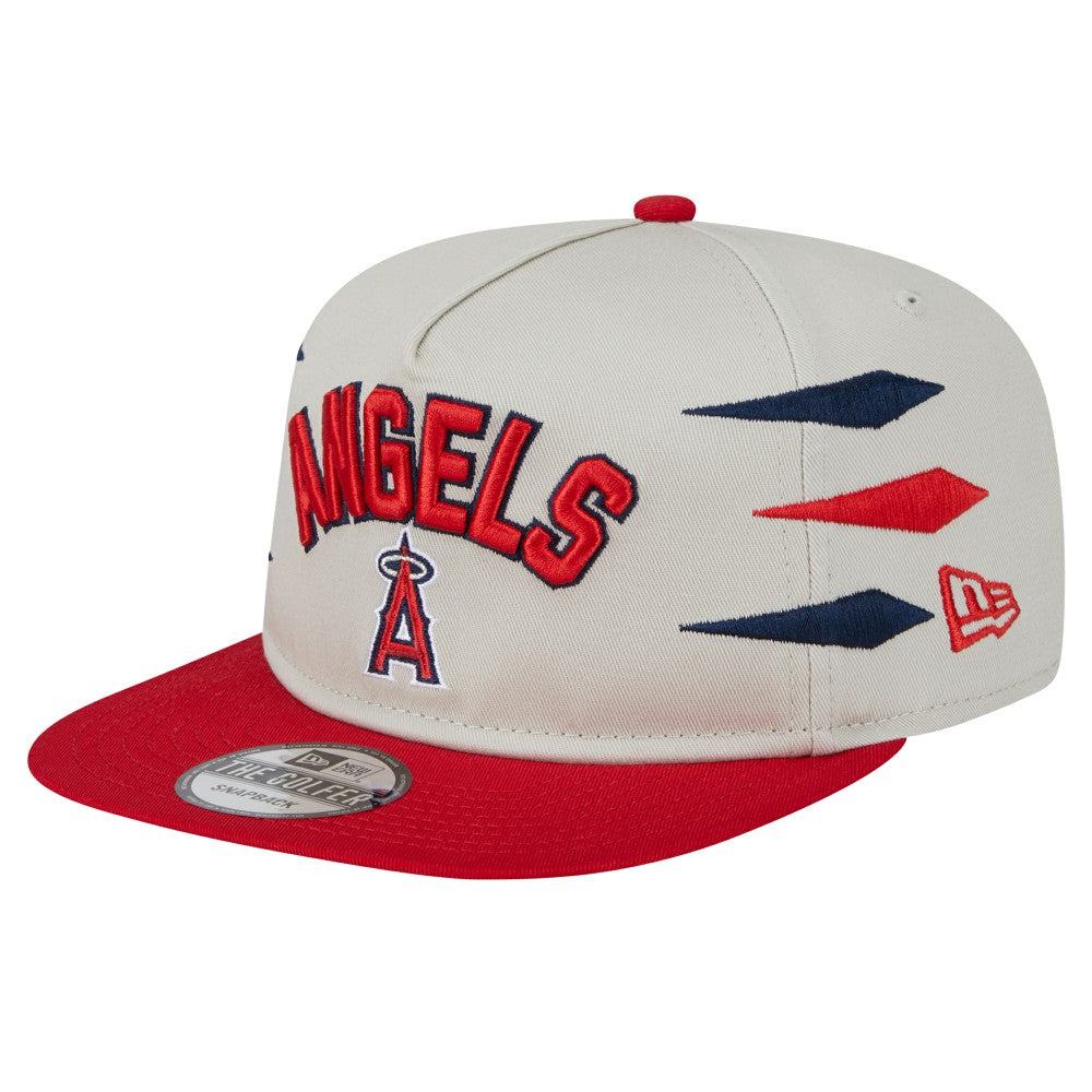 Los Angeles Angels New Era Iron Golfer Snapback Hat - Cream Hats