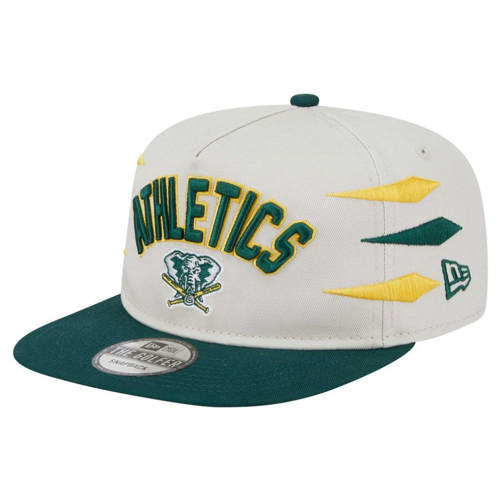 Athletics New Era Iron Golfer Snapback Hat - Cream Hats