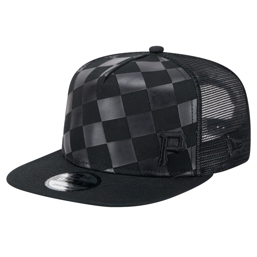 Pittsburgh Pirates New Era Score Check 9FIFTY A-Frame Trucker Snapback Hat - Black Hats
