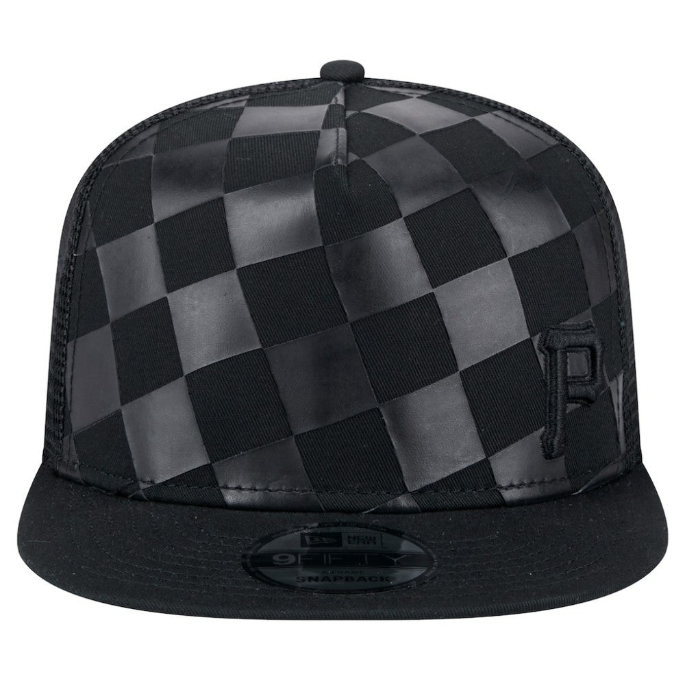 Pittsburgh Pirates New Era Score Check 9FIFTY A-Frame Trucker Snapback Hat - Black Hats