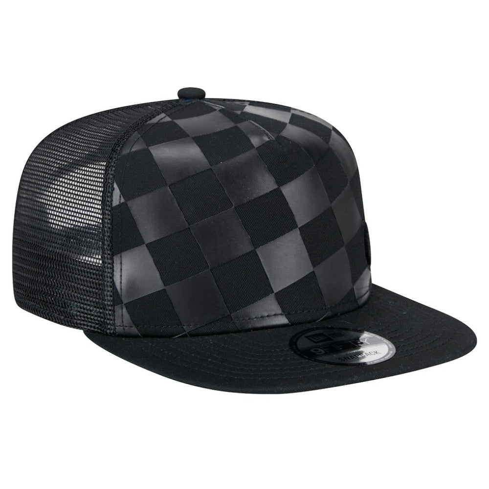 Chicago Cubs New Era Score Check 9FIFTY A-Frame Trucker Snapback Hat - Black Hats