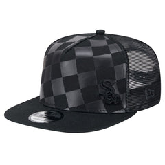 Chicago White Sox New Era Score Check 9FIFTY A-Frame Trucker Snapback Hat - Black Hats