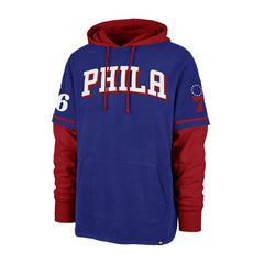 Philadelphia 76ers '47 Trifecta Shortstop Pullover Hoodie Royal - 47 brand