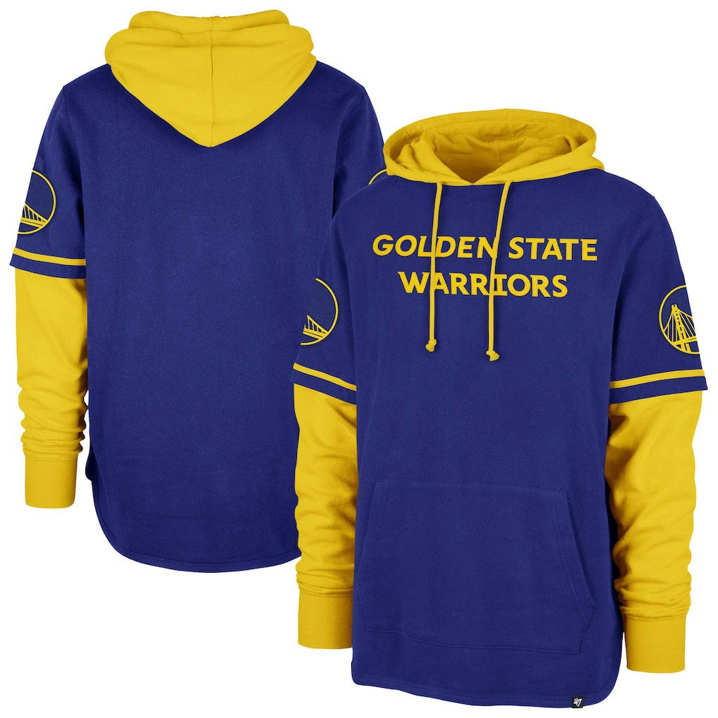 Golden State Warriors '47 Trifecta Shortstop Pullover Hoodie Royal - 47 brand