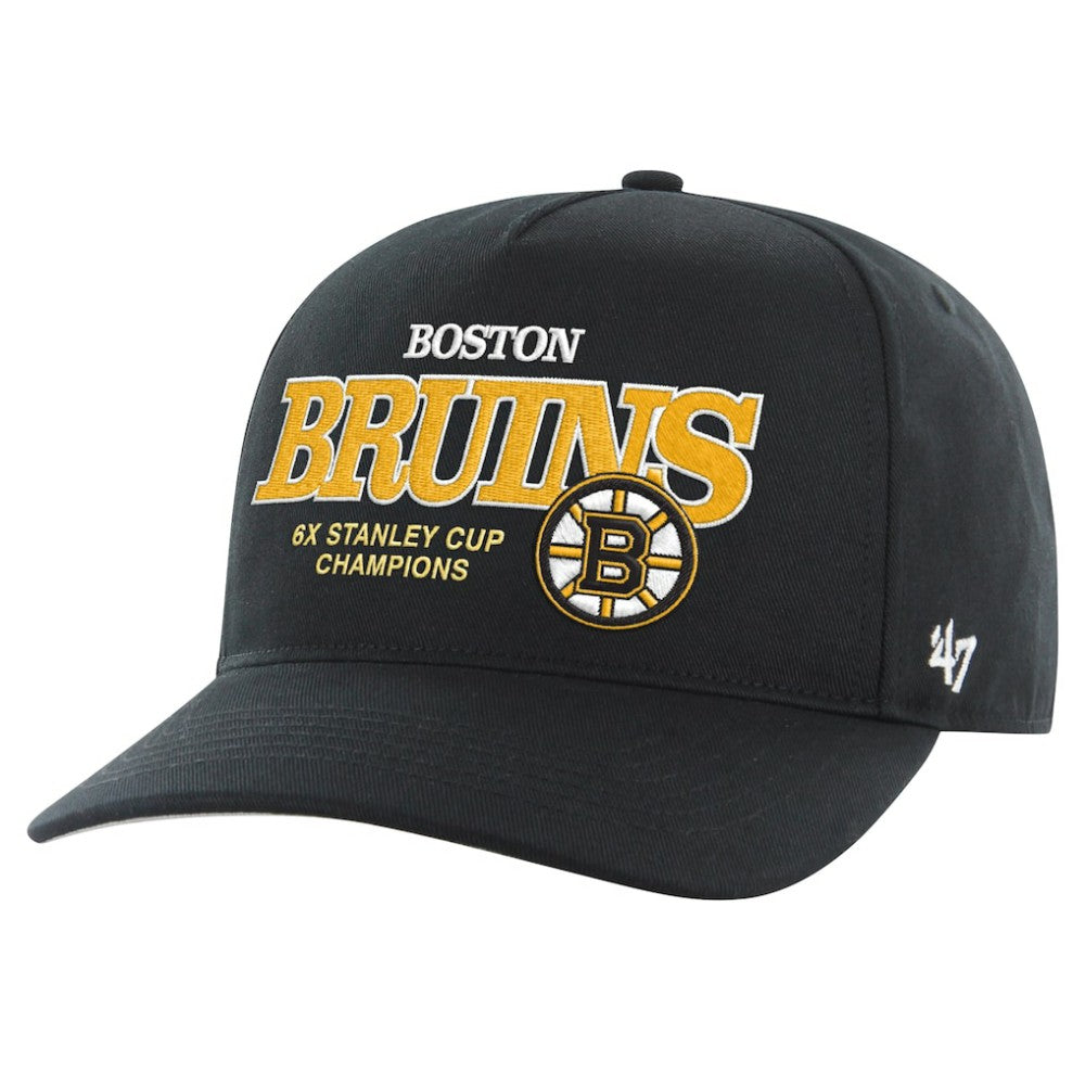 Boston Bruins '47 6X Stanley Cup Champions Penalty Box Hitch Adjustable Hat - Black | US 201422866