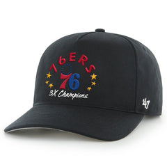 Philadelphia 76ers '47 Champs Global Star Hitch Adjustable Hat Black - 47 brand
