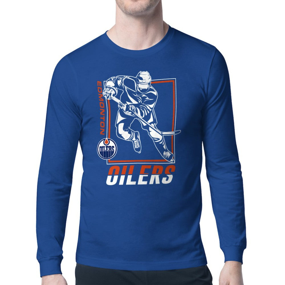 Edmonton Oilers Starter Player Grid Long Sleeve T-Shirt - Royal | US 201424483
