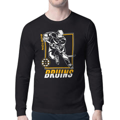 Boston Bruins Starter Player Grid Long Sleeve T-Shirt - Black | US 201424485