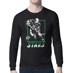 Dallas Stars Starter Player Grid Long Sleeve T-Shirt - Black | US 201424490