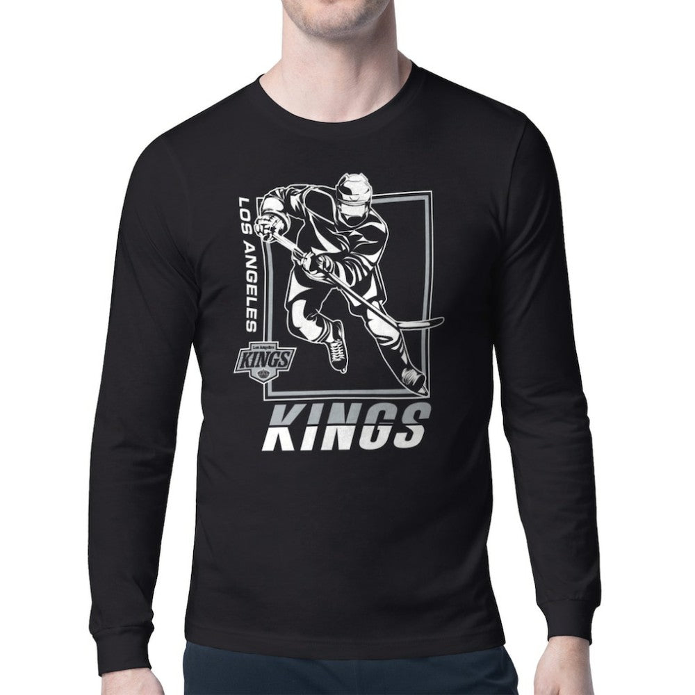 Los Angeles Kings Starter Player Grid Long Sleeve T-Shirt - Black | US 201424493