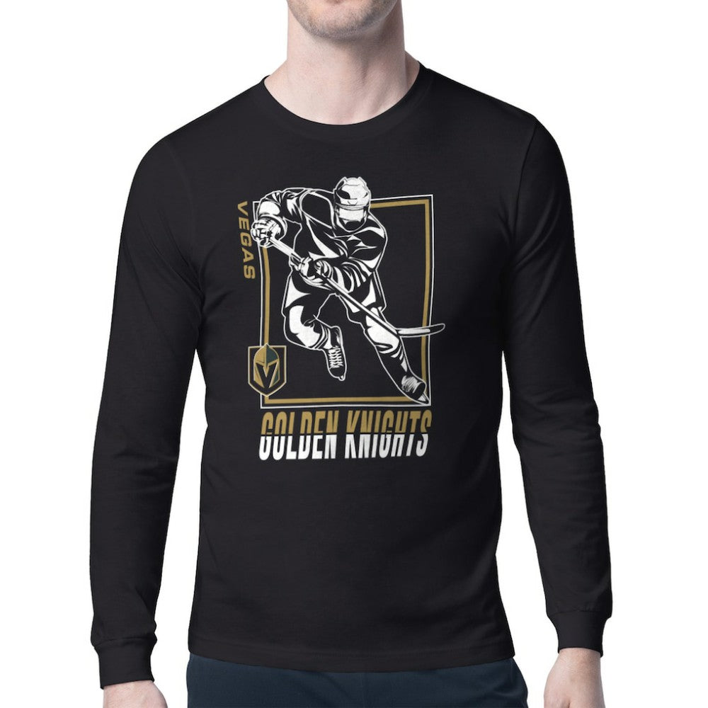 Vegas Golden Knights Starter Player Grid Long Sleeve T-Shirt - Black | US 201424504