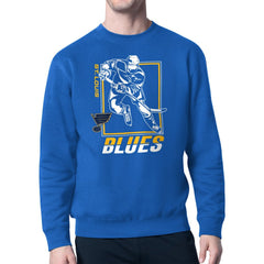 St. Louis Blues Starter Player Grid Fleece Pullover Sweatshirt - Blue | US 201424728