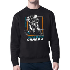 San Jose Sharks Starter Player Grid Fleece Pullover Sweatshirt - Black | US 201424735