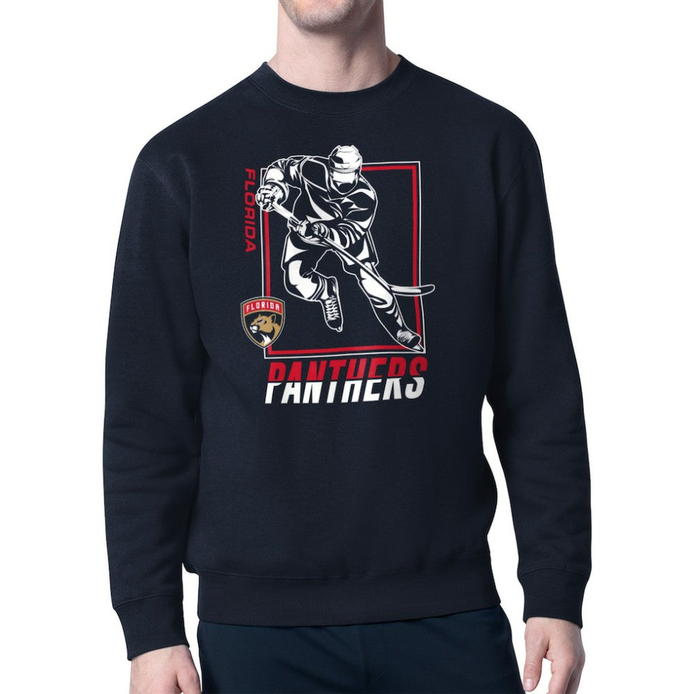 Florida Panthers Starter Player Grid Fleece Pullover Sweatshirt - Navy | US 201424754