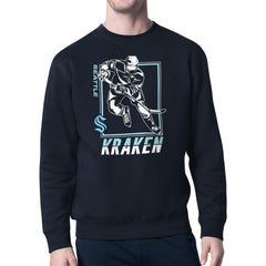 Seattle Kraken Starter Player Grid Fleece Pullover Sweatshirt - Deep Sea Blue | US 201424757