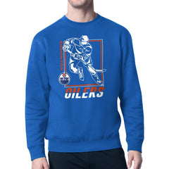 Edmonton Oilers Starter Player Grid Fleece Pullover Sweatshirt - Royal | US 201424763
