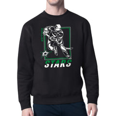 Dallas Stars Starter Player Grid Fleece Pullover Sweatshirt - Black | US 201424777
