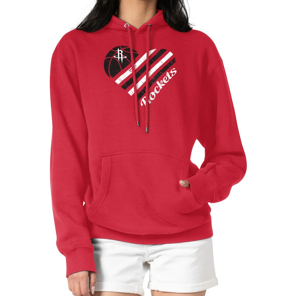 Houston Rockets G-III 4Her by Carl Banks Women's Heart Pullover Hoodie - Red