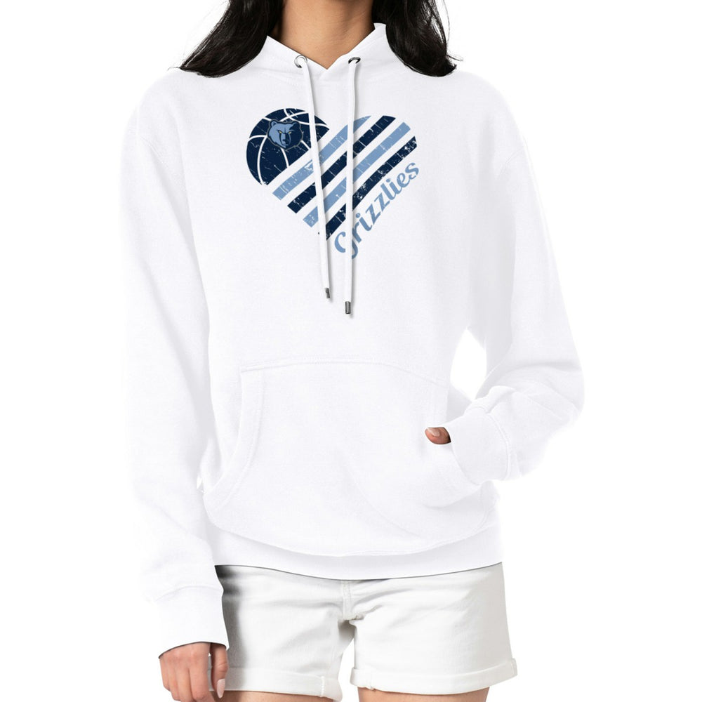 Memphis Grizzlies G-III 4Her by Carl Banks Women's Heart Pullover Hoodie - White outlet