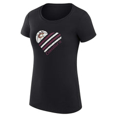 Cleveland Cavaliers G-III 4Her by Carl Banks Women's Super-Slim Fit Lightweight Heart T-Shirt Black