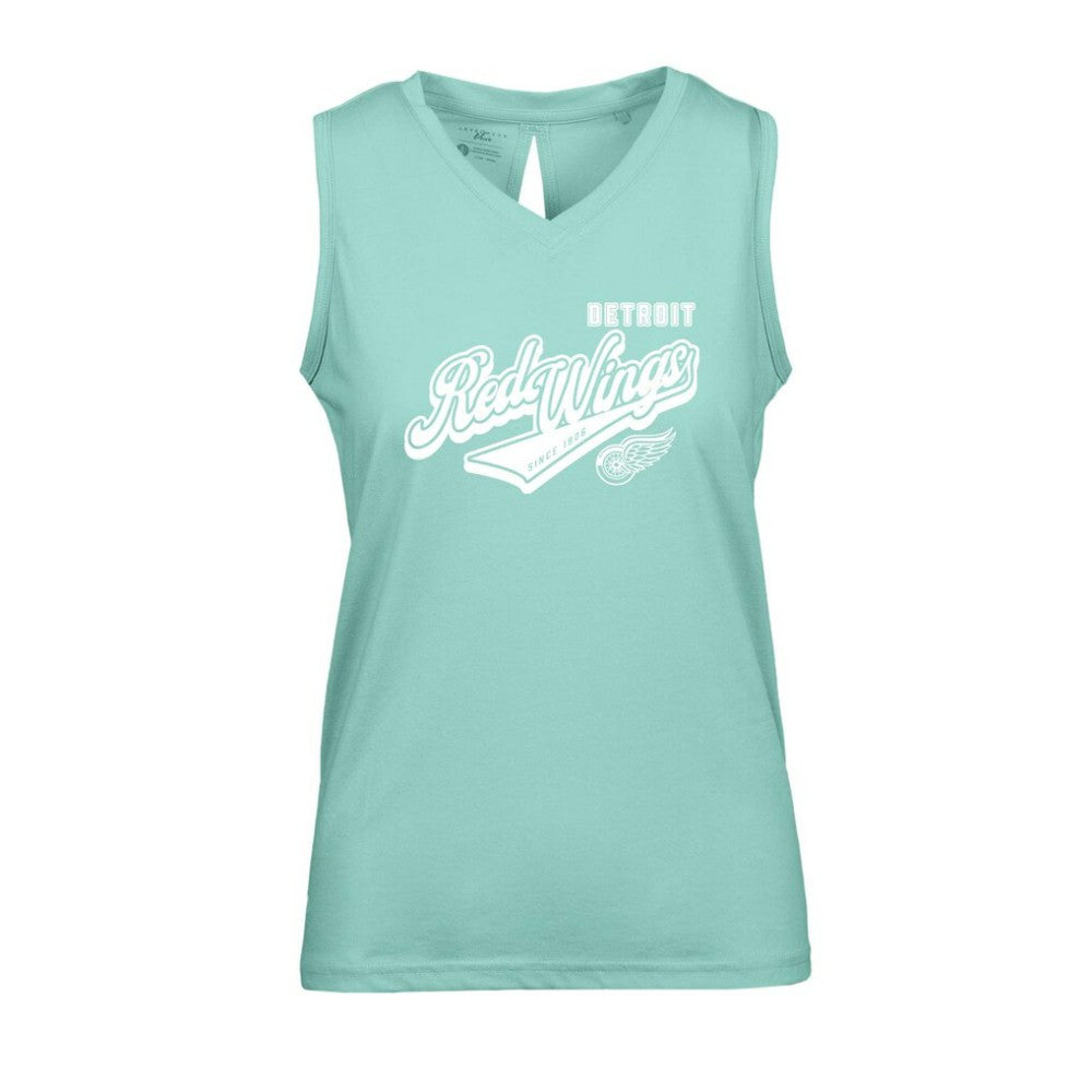 Detroit Red Wings Levelwear Women's Paisley Sweep V-Neck Tank Top - Mint | US 201425385