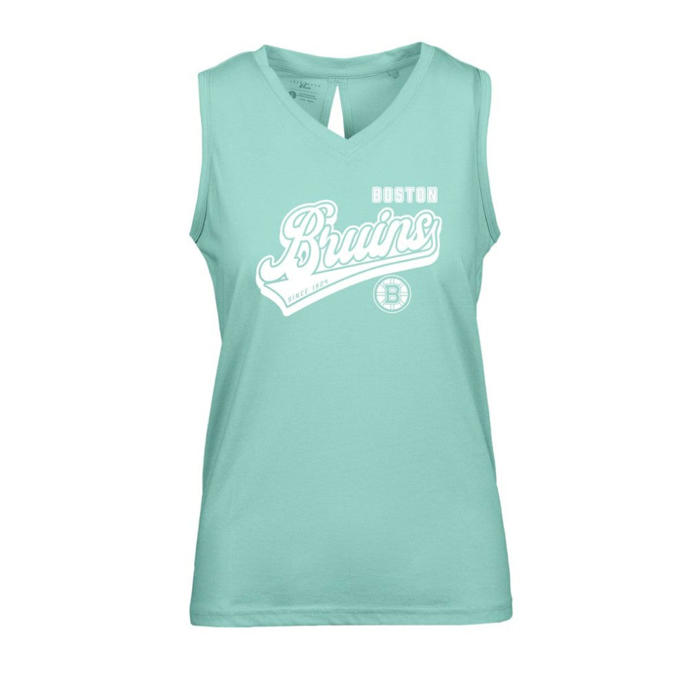Boston Bruins Levelwear Women's Paisley Sweep V-Neck Tank Top - Mint | US 201425390