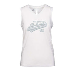 Colorado Avalanche Levelwear Women's Paisley Sweep V-Neck Tank Top - White | US 201425419