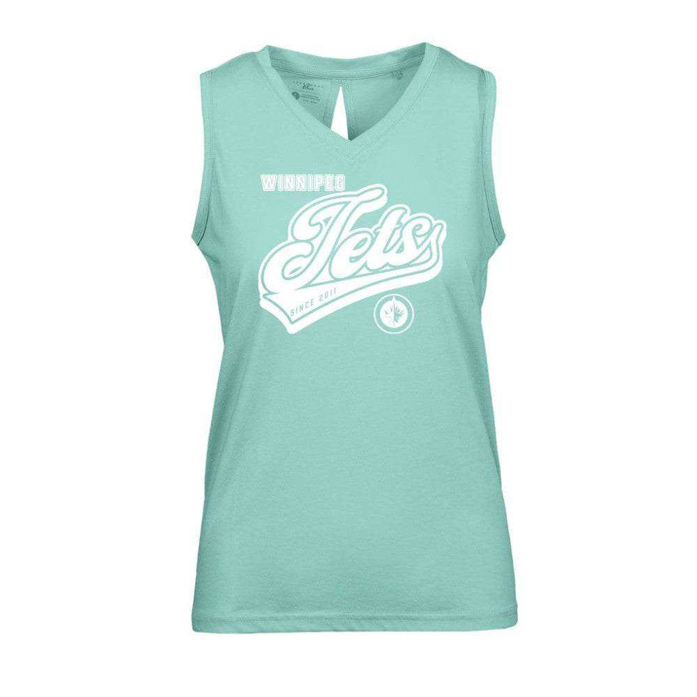 Winnipeg Jets Levelwear Women's Paisley Sweep V-Neck Tank Top - Mint | US 201425434