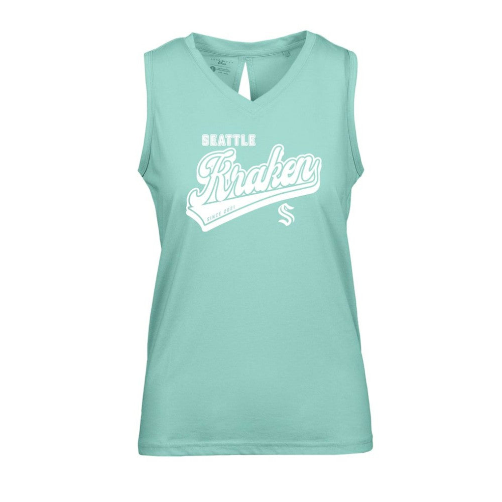 Seattle Kraken Levelwear Women's Paisley Sweep V-Neck Tank Top - Mint | US 201425436