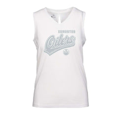 Edmonton Oilers Levelwear Women's Paisley Sweep V-Neck Tank Top - White | US 201425441