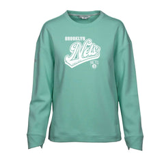 Brooklyn Nets Levelwear Women's Fiona Sweep Pullover Sweatshirt Mint outlet
