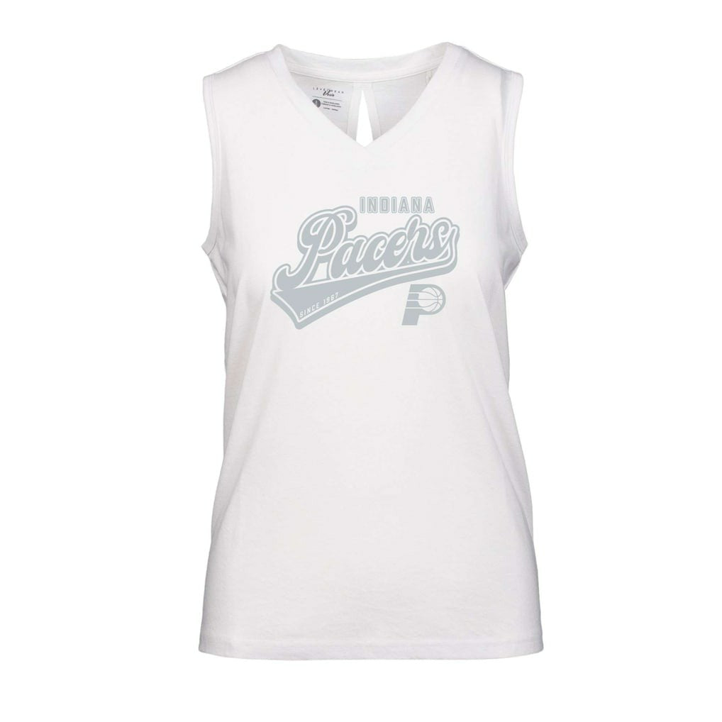 Indiana Pacers Levelwear Women's Paisley Sweep V-Neck Tank Top White outlet