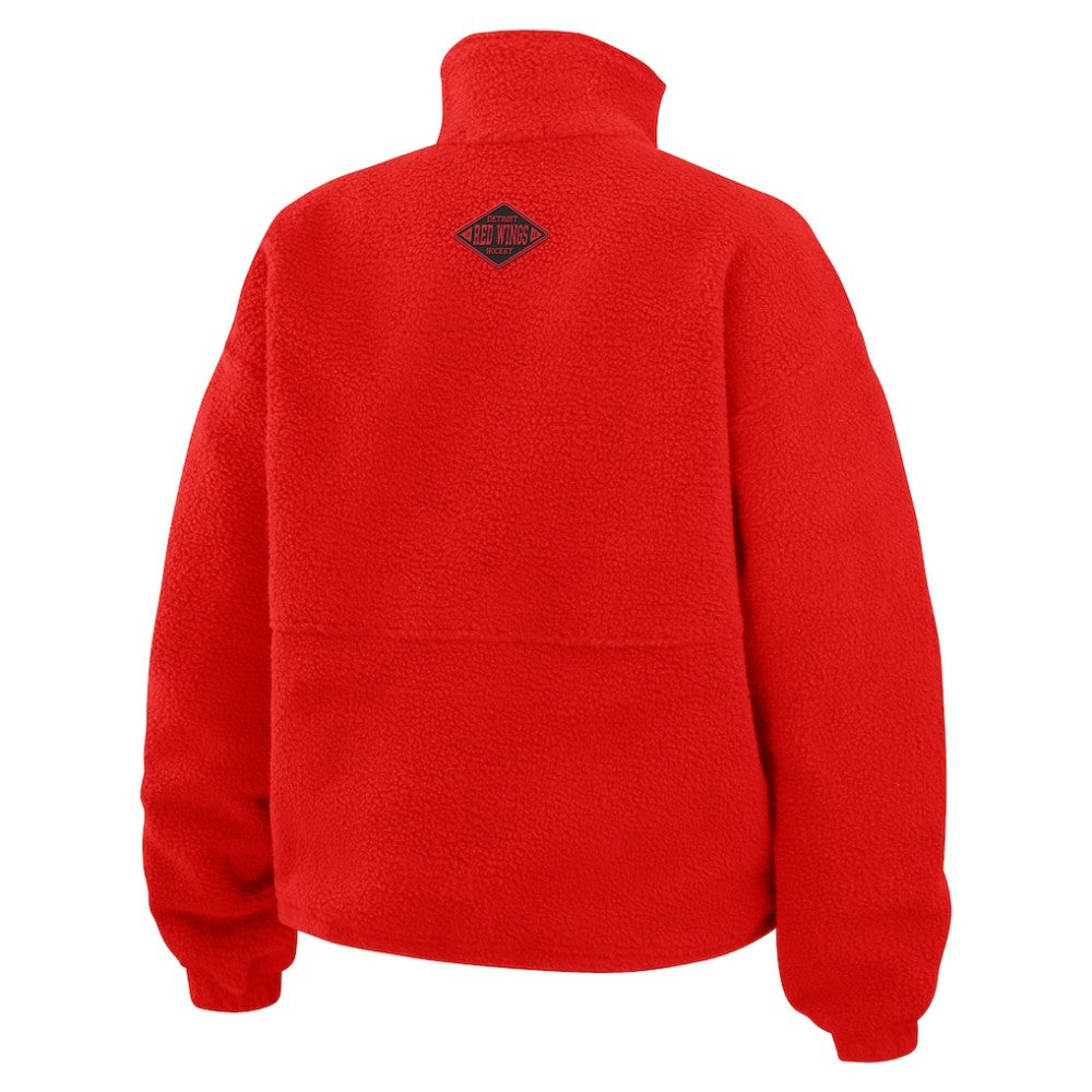 Detroit Red Wings WEAR by Erin Andrews Women's Polar Fleece Half-Zip Jacket - Red | US 201429672