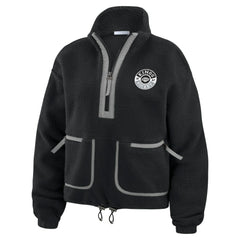 Los Angeles Kings WEAR by Erin Andrews Women's Polar Fleece Half-Zip Jacket - Black | US 201429678