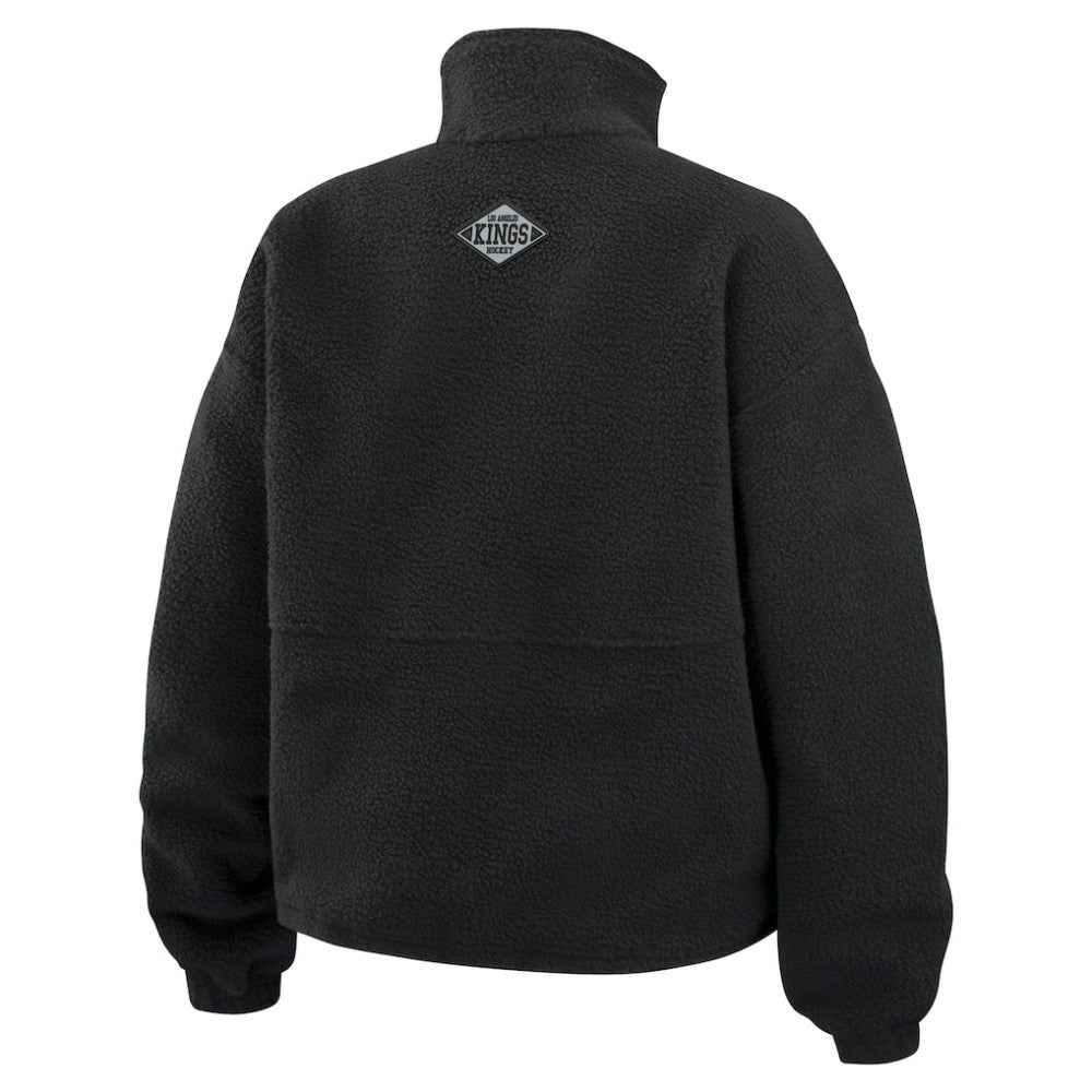 Los Angeles Kings WEAR by Erin Andrews Women's Polar Fleece Half-Zip Jacket - Black | US 201429678